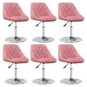 Swivel dining chair 6 pcs pink velvet by , dining chairs - Ref: Foro24-3088774, Price: 324,92 €, Discount: %