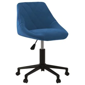Drehbarer Esszimmerstuhl aus blauem Samt von , Essstühle - Ref: Foro24-3089036, Preis: 94,16 €, Rabatt: %