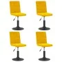 Senfgelbe drehbare Esszimmerstühle aus Samt 4 Stück von , Essstühle - Ref: Foro24-3089296, Preis: 236,48 €, Rabatt: %