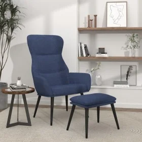 Relax armchair with blue fabric footrest by , Armchairs - Ref: Foro24-3097433, Price: 119,02 €, Discount: %
