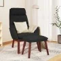 Sillón de relax con reposapiés tela negro de , Sillones - Ref: Foro24-3097569, Precio: 146,70 €, Descuento: %