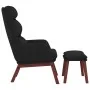 Relax armchair with footrest black fabric by , Armchairs - Ref: Foro24-3097569, Price: 146,70 €, Discount: %