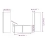 3-teiliges TV-Möbelset Sperrholz Sonoma grau von , TV-Möbel - Ref: Foro24-3120234, Preis: 114,71 €, Rabatt: %