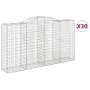 Cestas gaviones 30 uds forma de arco hierro 300x50x160/180 cm de , Maceteros y jardineras - Ref: Foro24-3146771, Precio: 4,00...