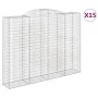 Gabionenkörbe 15 Stück Bogenform Eisen 300x50x220/240cm von , Töpfe und Pflanzgefäße - Ref: Foro24-3146821, Preis: 2,00 €, Ra...