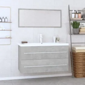 3-piece concrete gray bathroom furniture set by , Bathroom furniture - Ref: Foro24-3152851, Price: 251,60 €, Discount: %