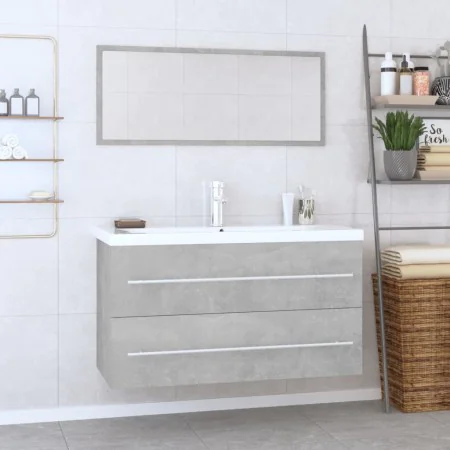 3-piece concrete gray bathroom furniture set by , Bathroom furniture - Ref: Foro24-3152851, Price: 260,45 €, Discount: %