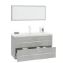 3-teiliges Badmöbel-Set aus betongrauem von , Badezimmermöbel - Ref: Foro24-3152851, Preis: 251,60 €, Rabatt: %
