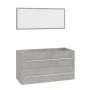3-teiliges Badmöbel-Set aus betongrauem von , Badezimmermöbel - Ref: Foro24-3152851, Preis: 251,60 €, Rabatt: %
