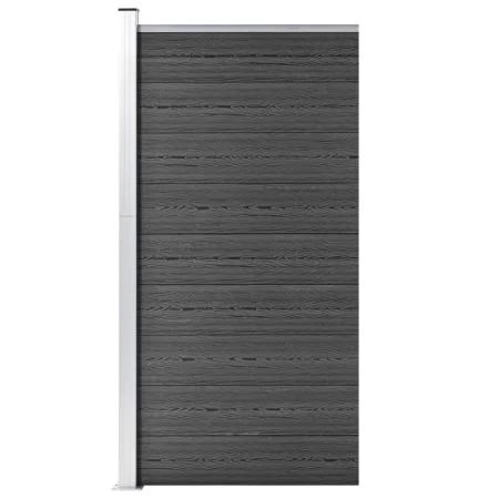 Panel de valla WPC negro 95x186 cm de vidaXL, Paneles de vallas - Ref: Foro24-148979, Precio: 156,17 €, Descuento: %