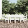 11-piece garden dining set solid pine white wood by , Garden sets - Ref: Foro24-3154720, Price: 954,61 €, Discount: %