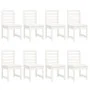 11-piece garden dining set solid pine white wood by , Garden sets - Ref: Foro24-3154720, Price: 954,61 €, Discount: %
