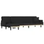 L-förmiges Schlafsofa aus schwarzem Samt 271x140x70 cm von , Sofas - Ref: Foro24-3157279, Preis: 427,84 €, Rabatt: %