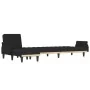 L-förmiges Schlafsofa aus schwarzem Samt 271x140x70 cm von , Sofas - Ref: Foro24-3157279, Preis: 427,84 €, Rabatt: %