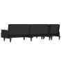 L-förmiges Schlafsofa aus schwarzem Samt 271x140x70 cm von , Sofas - Ref: Foro24-3157279, Preis: 427,84 €, Rabatt: %