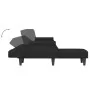 L-förmiges Schlafsofa aus schwarzem Samt 271x140x70 cm von , Sofas - Ref: Foro24-3157279, Preis: 427,84 €, Rabatt: %