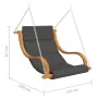 Schaukelstuhl ohne Gestell mit Kissen aus massivem gebogenem Holz von , Gartenwippen - Ref: Foro24-313942, Preis: 205,13 €, R...