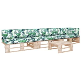 4-piece pallet furniture and impregnated pine wood cushions by , Garden sets - Ref: Foro24-3066756, Price: 391,04 €, Discount: %