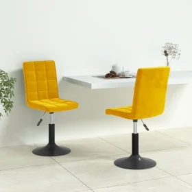 Senfgelbe drehbare Esszimmerstühle aus Samt 2 Stück von , Essstühle - Ref: Foro24-335748, Preis: 123,54 €, Rabatt: %