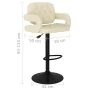 Küchenhocker 2 Einheiten cremefarbener Stoff von , Küchenhocker - Ref: Foro24-335619, Preis: 166,38 €, Rabatt: %