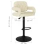 Taburetes de cocina 2 unidades tela crema de , Taburetes de cocina - Ref: Foro24-335619, Precio: 166,38 €, Descuento: %