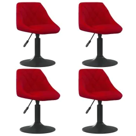 Swivel dining chairs 4 units red velvet by , dining chairs - Ref: Foro24-3088797, Price: 225,91 €, Discount: %