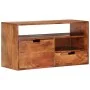 Mueble de TV de madera maciza de acacia 80x30x42 cm de , Muebles TV - Ref: Foro24-340302, Precio: 193,77 €, Descuento: %