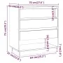 Sonoma oak plywood sideboard 70x41x75 cm by , Sideboards - Ref: Foro24-809551, Price: 70,66 €, Discount: %