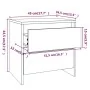 Mesita de noche madera ingeniería marrón roble 45x34,5x44,5 cm de , Mesitas de noche - Ref: Foro24-813042, Precio: 42,92 €, D...