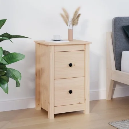 Solid pine wood bedside table 40x35x61.5 cm by , Nightstands - Ref: Foro24-820946, Price: 58,54 €, Discount: %