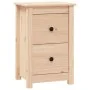 Solid pine wood bedside table 40x35x61.5 cm by , Nightstands - Ref: Foro24-820946, Price: 58,54 €, Discount: %