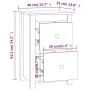 Mesita de noche madera maciza de pino 40x35x61,5 cm de , Mesitas de noche - Ref: Foro24-820946, Precio: 58,54 €, Descuento: %
