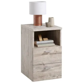 FMD Bedside table with 2 drawers and open shelf in sand oak color by , Nightstands - Ref: Foro24-428718, Price: 137,37 €, Dis...