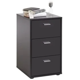 FMD Nachttisch mit 3 Schubladen schwarz von , Nachttische - Ref: Foro24-428803, Preis: 157,43 €, Rabatt: %