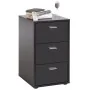 FMD Mesita de noche con 3 cajones negro de , Mesitas de noche - Ref: Foro24-428803, Precio: 157,43 €, Descuento: %
