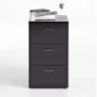 FMD Bedside table with 3 drawers black by , Nightstands - Ref: Foro24-428803, Price: 157,43 €, Discount: %