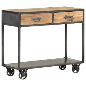 Solid recycled wood console table 90x35x74 cm by , Side tables - Ref: Foro24-323516, Price: 207,15 €, Discount: %