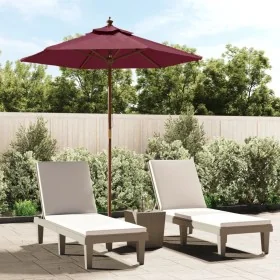 Sonnenschirm mit burgunderroter Holzstange 196x231 cm von , Sonnenschirme - Ref: Foro24-363163, Preis: 54,56 €, Rabatt: %