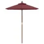 Sombrilla de jardín con poste de madera rojo burdeos 196x231 cm de , Sombrillas - Ref: Foro24-363163, Precio: 56,93 €, Descue...