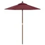 Sombrilla de jardín con poste de madera rojo burdeos 196x231 cm de , Sombrillas - Ref: Foro24-363163, Precio: 56,93 €, Descue...