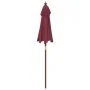 Sombrilla de jardín con poste de madera rojo burdeos 196x231 cm de , Sombrillas - Ref: Foro24-363163, Precio: 56,93 €, Descue...