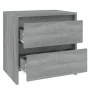 Sonoma grauer Nachttisch aus Holzwerkstoff 45x34,5x44,5cm von , Nachttische - Ref: Foro24-813040, Preis: 43,62 €, Rabatt: %