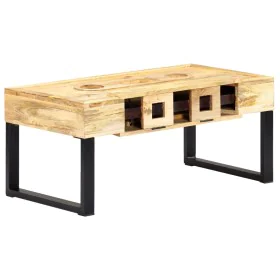 Couchtisch im Kassettenstil aus massivem Mangoholz 100x52x45 cm von , Couchtisch - Ref: Foro24-282764, Preis: 221,43 €, Rabat...