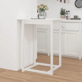 High bar table solid pine wood white 80x80x110 cm by , Kitchen and dining tables - Ref: Foro24-822183, Price: 104,75 €, Disco...