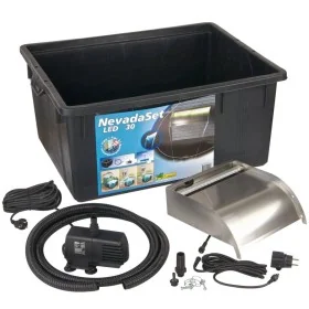 Ubbink Set Nevada Waterfall 30 cm with LED light stainless steel by , Fountains and waterfalls - Ref: Foro24-401386, Price: 3...