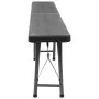 Bancos de jardín plegables 2 unidades HDPE negro 180 cm de , Bancos de jardín - Ref: Foro24-48832, Precio: 94,77 €, Descuento: %