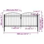 Doppeltor-Zauntor mit Bogen 400x200 cm schwarzer Stahl von , Gartentore - Ref: Foro24-143096, Preis: 509,77 €, Rabatt: %