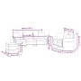 Set of sofas with cushions 3 pieces brown velvet by , Sofas - Ref: Foro24-3202287, Price: 612,70 €, Discount: %