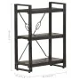 3-tier solid mango wood bookshelf black 60x30x80cm by , Bookcases and shelves - Ref: Foro24-320626, Price: 129,22 €, Discount: %
