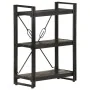 3-tier solid mango wood bookshelf black 60x30x80cm by , Bookcases and shelves - Ref: Foro24-320626, Price: 129,22 €, Discount: %